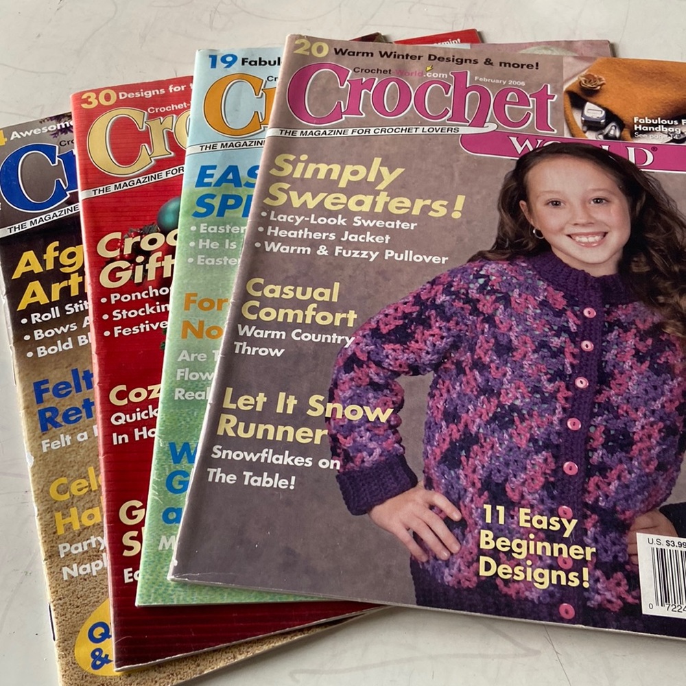 4 Crochet World Magazines